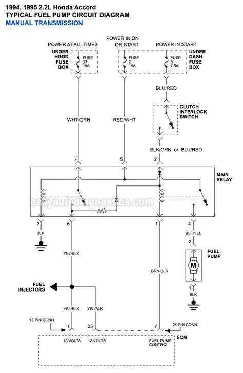99 Honda Accord Fuel Pump Wiring Diagram